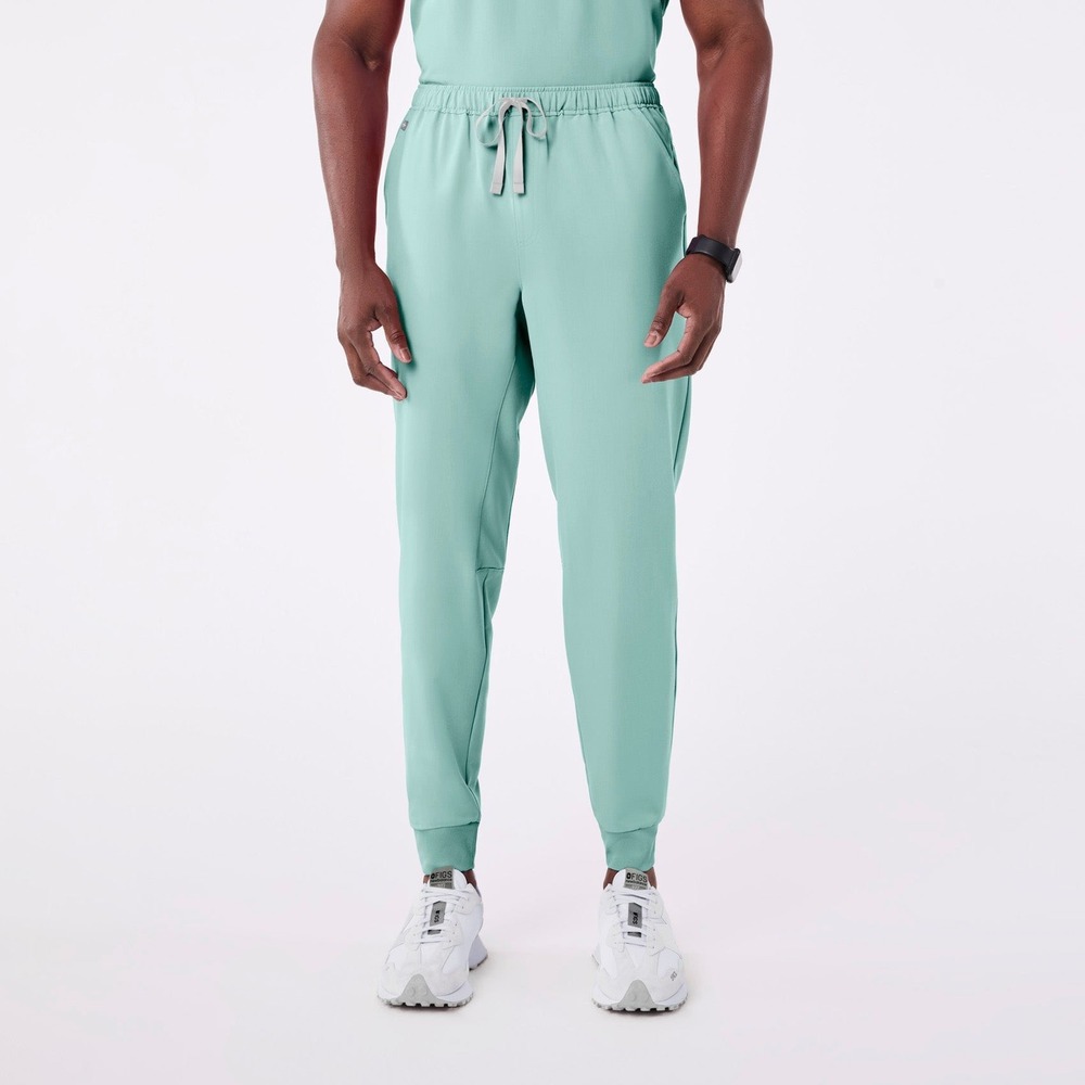 FIGS Tansen Jogger Scrub Pants Men XL Teal Green Drawstring Pockets